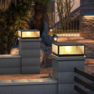 Solar IP65 Waterproof Pillar Lights for Outdoor Use Modern Minimalist Design for Garden Courtyards Villas Walls & Gates
