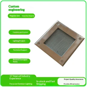 Solar IP68 LED Waterproof Aluminum Underground Light Rotating Light Guide Plate Warm White 120 Beam Angle Outdoor Garden