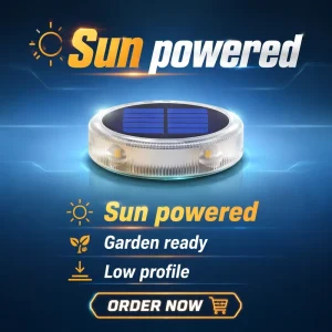 Solar IP68 PC Outdoor Lighting for Garden Pathway Deck Step Wall and Landscape Lights