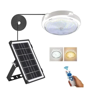 Solar Indoor/Outdoor Ceiling LED Light 50W 100W 150W 200W IP44 Aluminum+PC
