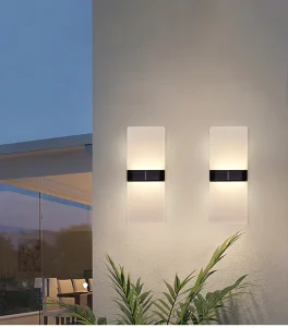 Solar Induction Lawn Moon Bright Square White Plates Solar Wall Light Decoration Gate Light Solar for Outdoor Walls