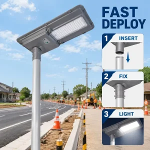 Solar Integrated Street Light 100w Outdoor IP66 Waterproof Die cast Aluminum Housing Motorway Tollway