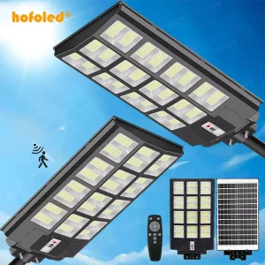 Solar Integrated Street Light Outdoor Waterproof Motion Sensor Commercial Parking Lot Lamp Dusk To Dawn Solar Street Light 5000w