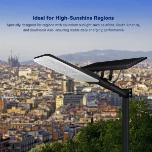 Solar LED 24W IP65 Waterproof Street Light with Dual Beam Design and Remote Control for Outdoor Roadways