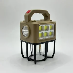 Solar LED Camping Light Portable Outdoor Multi-function Tent Light Power Bank Manual Switch 999 Hours Lifespan