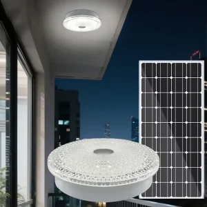 Solar LED Ceiling Lamp for Bedroom, Balcony, and Home Lighting
