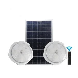 Solar LED Ceiling Light for Office Landscape Use Indoor/Outdoor IP54 Rated Aluminum+PC Construction 3-Year Warranty 6000K