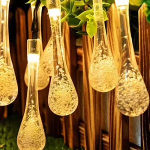 Solar LED Drip String Lights Creative Outdoor Patio Garden Waterproof Christmas Light Strings For Garden Christmas Decorations