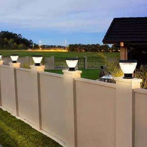Solar LED E27 IP65 Pillar Outdoor Modern Decorative Landscape Gate Light for Bridge