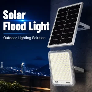 Solar LED Flood Light IP65 Waterproof Aluminum Optical Lens 60W Road Landscape Warehouse Lighting