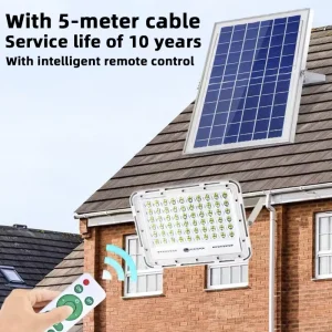 Solar LED Flood Light IP65 Waterproof Sensor Remote Control Outdoor 50W 100W 200W 300W Garden Yard 120 Beam Angle