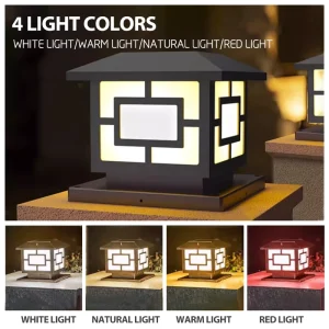 Solar LED Garden Lamp Pillar Light IP65 Waterproof Solar Powered Courtyard Outdoor Remote Control Garden Lights 2-3W IP65