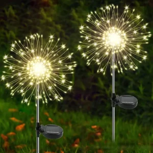 Outdoor Solar LED Garden Twinkle Fireworks Starburst Lights for Yard Paths and Garden Decoration