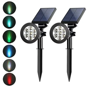 Solar LED Garden Spot Light Waterproof Outdoor Landscape Spotlights for Path Lawn Yard Decoration