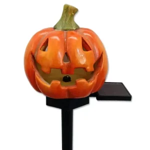 Solar LED Garden Stake Lights Waterproof Halloween & Pumpkin & Panda Resin Figures for Outdoor Lawn Yard & Patio Ambiance
