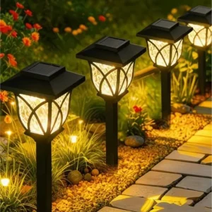 Solar LED Landscape Ground Stake Garden Lights for Outdoor Courtyard