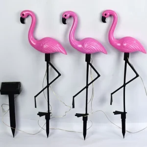 Solar LED Landscape Lamp Flamingos Animal Villa Outdoor IP65 Warm White Battery Lawn Garden Yard Decoration RoHS Certified