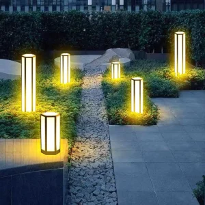 Solar LED Lawn Lamp IP65 Rated Villa Garden Patio Abstract Design Outdoor Landscape Lighting Durable Accent Light