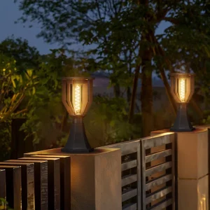 Solar LED Lawn Lamp Solar Powered Outdoor Waterproof Garden Courtyard Wall Lamp 2000mAh 30W COB 150LM W for Home Decoration