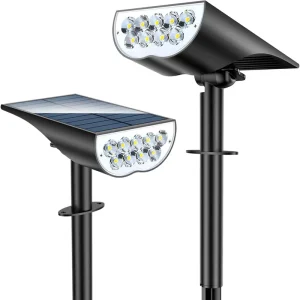 Solar LED Lawn Lights 9 LED Outdoor ABS IP65 5 Mode Dimmable EU USA Patent Design for Garden Pathway & Yard