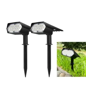 Solar LED Lawn Spotlight IP65 Waterproof ABS Outdoor Garden Pathway Light