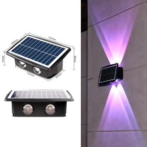 Solar LED Light Outdoor Waterproof Balcony Courtyard Street Landscape Garden Decor Lamp Outdoor Wall Lamp