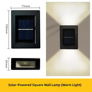 Solar LED Outdoor Garden Fence Wash Light with Upward and Downward Emission