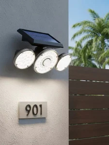 Solar LED PC Wall Lamp Outdoor Garden Lighting Waterproof Sensor for Courtyard Villa Yard