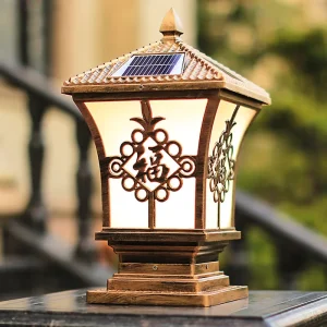 Solar LED Pillar Lights Outdoor Waterproof ABS for Courtyard Villa Wall Gate Home Use LY-jh616
