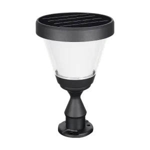 Solar LED Post Lights IP65 Waterproof Outdoor Decorative Garden Deck Patio Remote Control Die-cast Aluminum Dual Color Temp