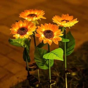 Solar LED Simulated Luminous Sunflower Outdoor Waterproof Garden Landscape Decoration