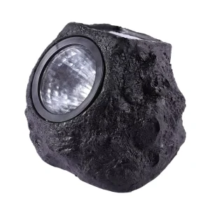 Solar LED Simulation Stone Lamp with Warm & White Light Manual Control for Outdoor Garden Courtyard Landscape Decoration