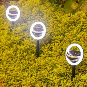 Solar LED Small Warm White Outdoor Lights with Solar Panel for Home Garden Landscape