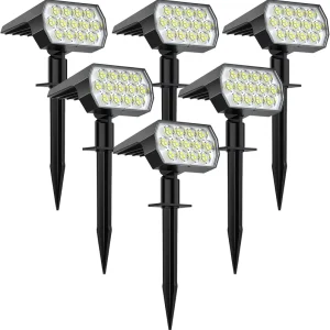 Solar LED Spot Lights Outdoor Landscape Waterproof Wall Lights Walkway Yard Garden Driveway Motion Sensor Christmas Halloween