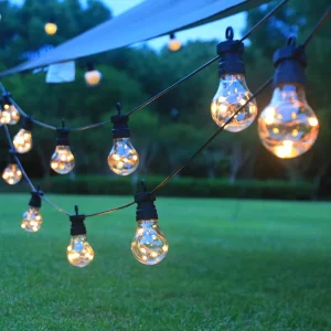 Solar LED Street Garland String Light G40 Remote Control Waterproof Warm White Garden Decor Wedding Christmas IP44