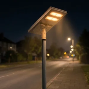Solar LED Street Lamp IP65 Outdoor Lighting MPPT Charge AI Control All in One Solar LED Street Light for Highway Road