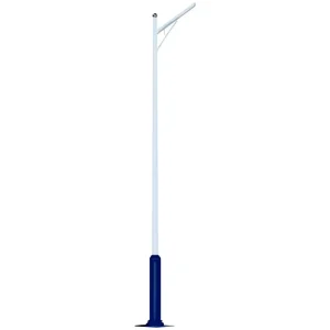 Solar LED Street Lamp Pole 6-12m High Waterproof Full Set with Conch Arm Metal Model LY1008 220V