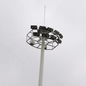 Solar LED Street Light Pole High Mast Pole IP66 Protection Rating Wind Resistance 160km h Durable 10 Years Service Life