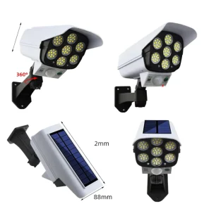 Solar LED Street Lights IP65 Waterproof Motion Sensor Dimmable 3 Light Modes Security Lighting for Road Garden Patio Path Yard