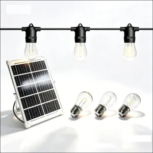 Solar LED String Light Outdoor Waterproof IP65 Camping Light With Battery Power for Christmas Decorations