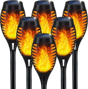 Solar LED Torch Light with 12 SMD LED Beads RGB IP65 Waterproof Light Sensor Control for Garden Landscape Decorative Flame