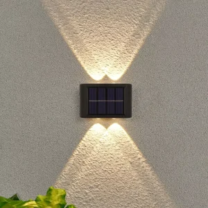 Solar LED Trapezoidal Outdoor Waterproof Wall Washer Lamp Lighting for Garden Courtyard Villa Decorative Atmosphere Lighting