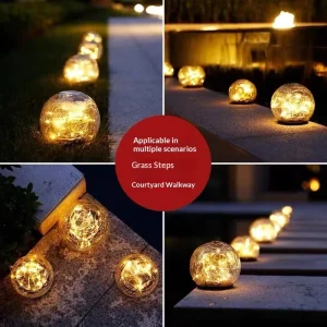 Solar LED Underground Light Outdoor Garden Light Plug-In Lawn Light for Villa Courtyard Waterproof Crack Lamp