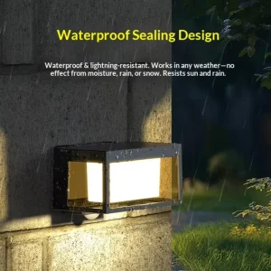 Solar LED Wall Light IP65 Waterproof Outdoor Wall Lamp for Commercial Building Exterior Garden Villa Project