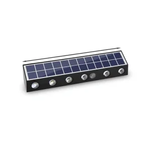 Solar LED Wall Light Waterproof No-Wiring Outdoor Garden Light with Dimming and Multi-Color Temperature
