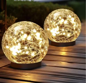 Solar Landscape Ground Light Outdoor Globe Waterproof LED Balls Walkway Lamp