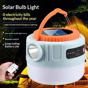 Solar Lantern Portable Floodlight Outdoor Garden IP65 Waterproof LED Flashlight Charging Output ABS