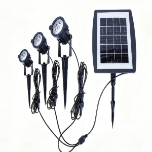 Solar Lawn Light 1 to 3 Design 3*COB LEDs 3W 5V Panel 3Ah Battery 6 12H for Pathway Garden Perimeter