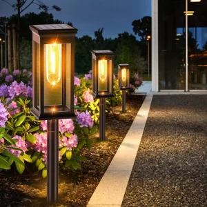 Solar Lawn Light Garden Hollow Lawn Lamp Outdoor Solar Garden Pathway Waterproof LED Light