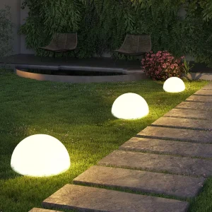 Solar Lawn Lights Outdoor IP65 Waterproof Plastic Ground-Insertion Remote Control Modern LED Landscape Lighting Fixtures